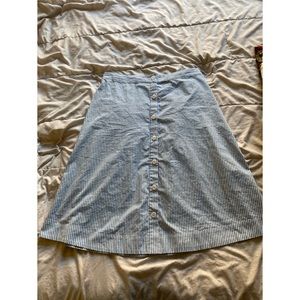 Button down, knee length skirt